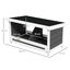 PawHut Ponedero para Gallinas de Madera Caja Nido para 2 Gallinas con 2 Departamentos y Techo Asfáltico para Interior y Exterior Gris, , large indicador imagen numero 3