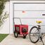 vidaXL Remolque de Bicicleta Mascotas Carrito para Bici Hierro Tela Oxford, , large indicador imagen numero 2