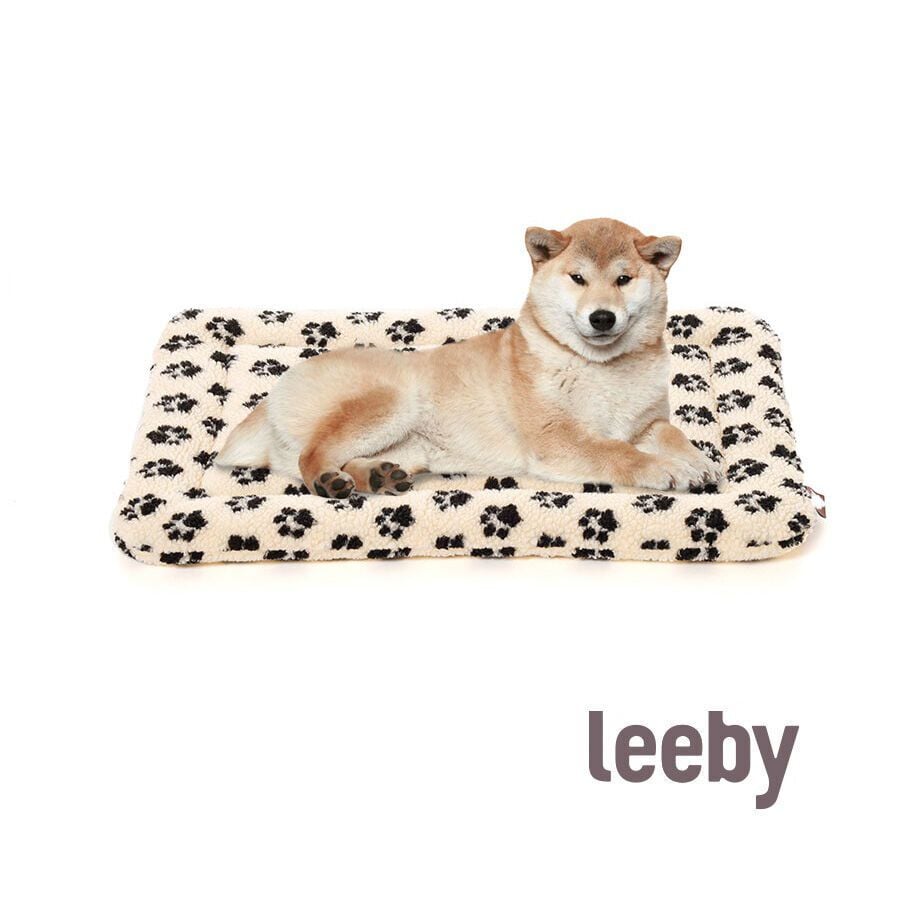 Leeby Colchoneta Suave con Estampado de Huellas para perros thumbnail