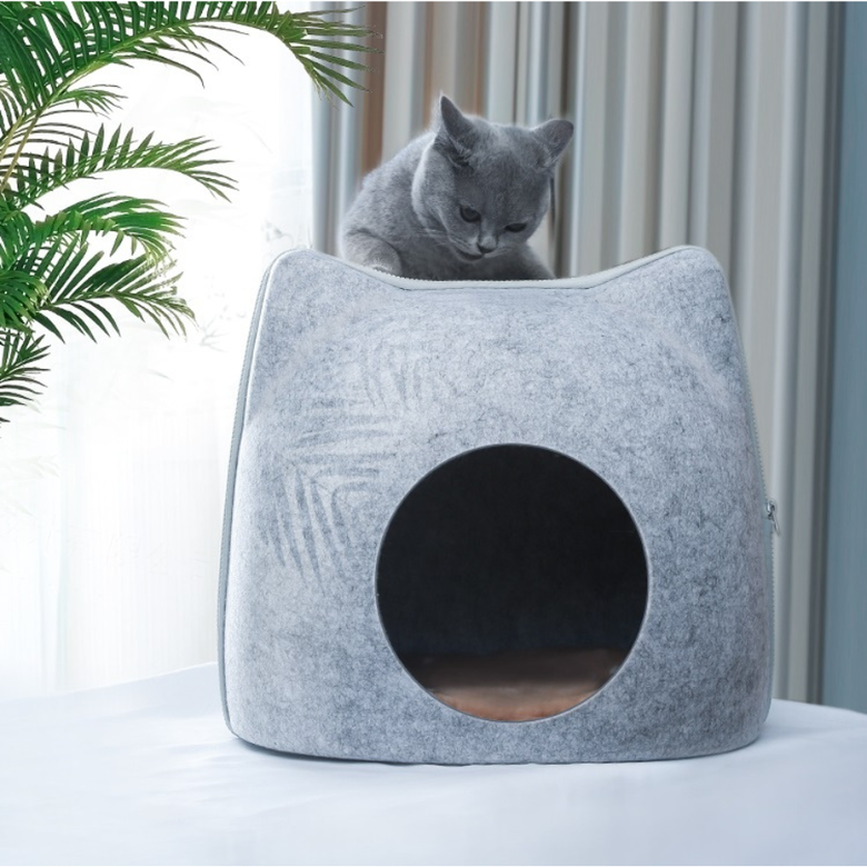 El Ático Pets Casa con Cojín Esponjoso para Gatos thumbnail