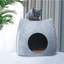 Casa para Gatos con Cojín Esponjoso. Cama para Gatos. Casita para Gatos en Forma de Gato con Entrada Redonda, Cueva para Gatos, Iglu para Gatos, Cama para Gatos Cueva, Cama Mascota, , large indicador imagen numero 2