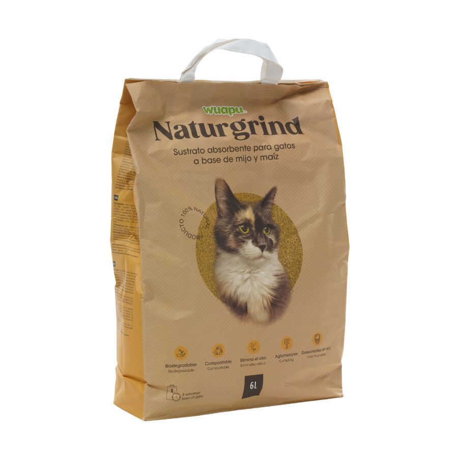 Wuapu Naturgrind Sustrato Absorbente para gatos