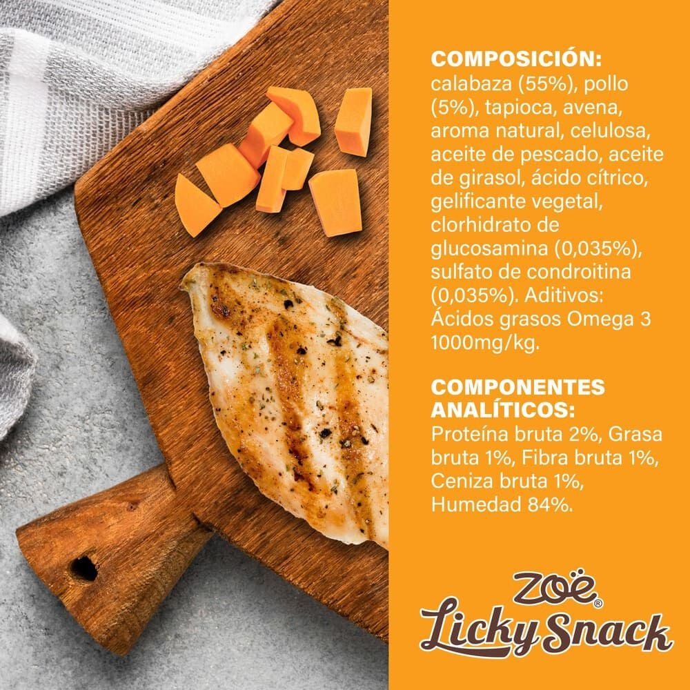 Zo&euml; Licky Snack, Calabaza & Pollo, 85g, , large Imagen numero 2