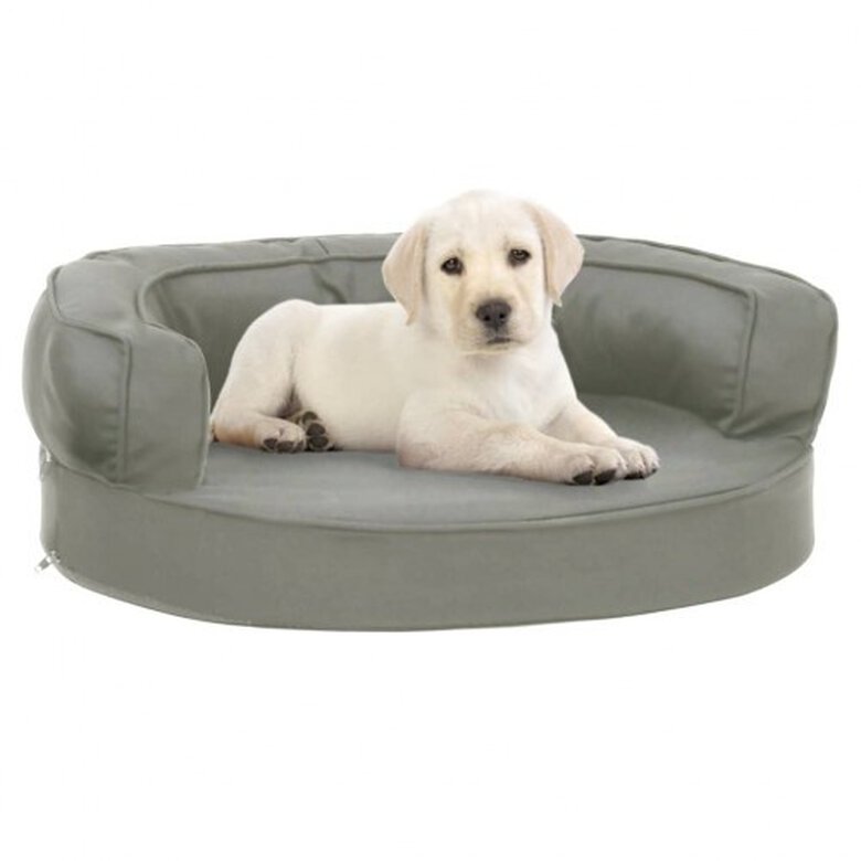 Vidaxl sofá acolchado con cojín gris para perros, , large image number null