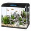 Nobleza - Acuario de Cristal 54L con Iluminaci&oacute;n LED y Filtro Interno, Pecera con Tapa para Peces, Dise&ntilde;o de Vidrio Curvo, Negro, , large indicador imagen numero 1