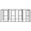 Vidaxl perrera con puertas de bisagra negro para perros, , large indicador imagen numero 8