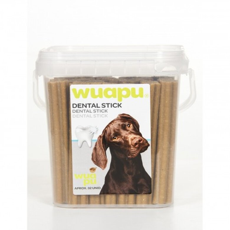 Wuapu Snack Dentales con Sabor a Carne y Cereales 1.421 gr para perros de raza mediana y grande, , large image number null