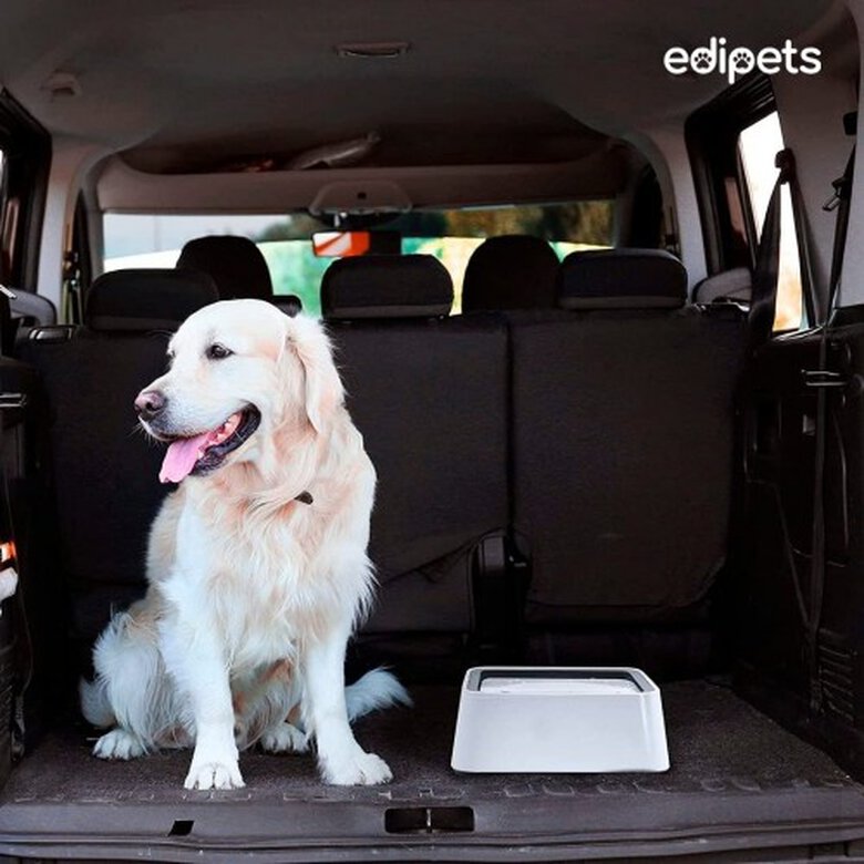 Edipets bebedero flotante antisalpicaduras y antideslizante blanco para perros, , large image number null