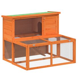 VidaXL Conejera de madera de pino marrón
