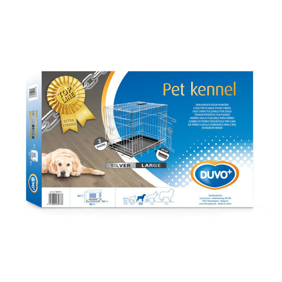 Duvoplus Cromo Jaula de Metal Extra fuerte para perros, , large Imagen numero 2