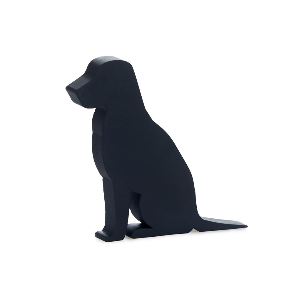 Balvi Aguantapuertas Canine Color negro El peque&ntilde;o canino que hace su funci&oacute;n Pl&aacute;stico 10,5x12x2,5 cm, , large Imagen numero 3