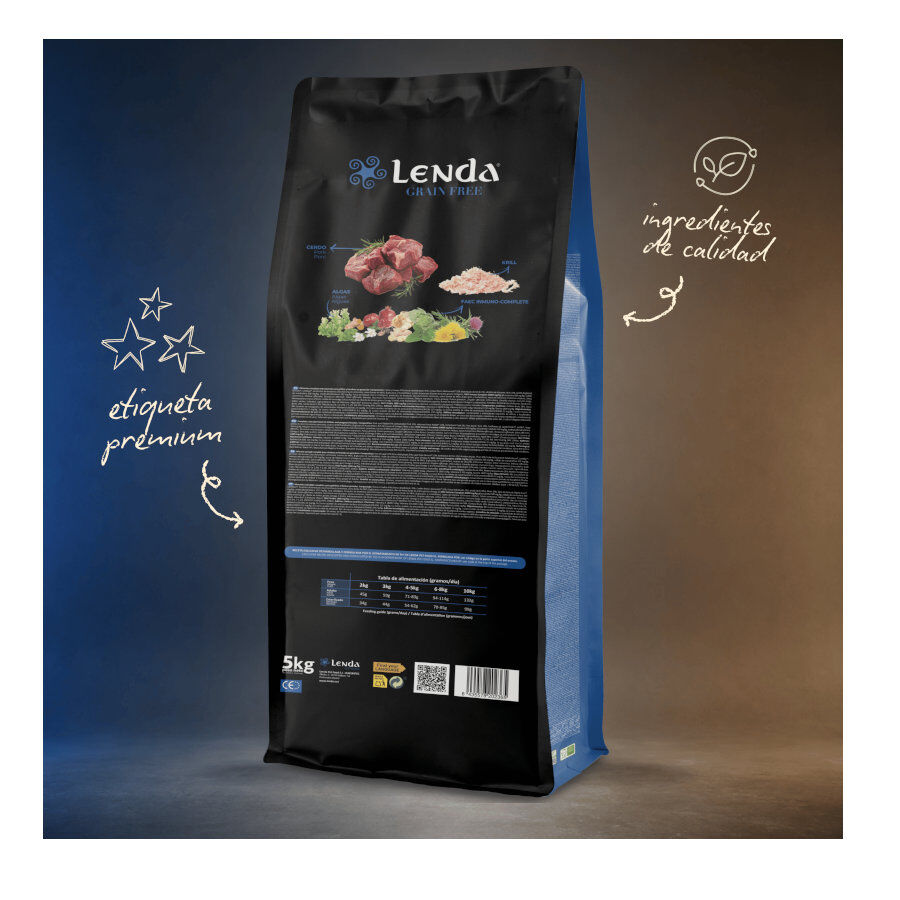 2 Kg Lenda Grain Free Cerdo pienso para gatos, , large Imagen numero 3
