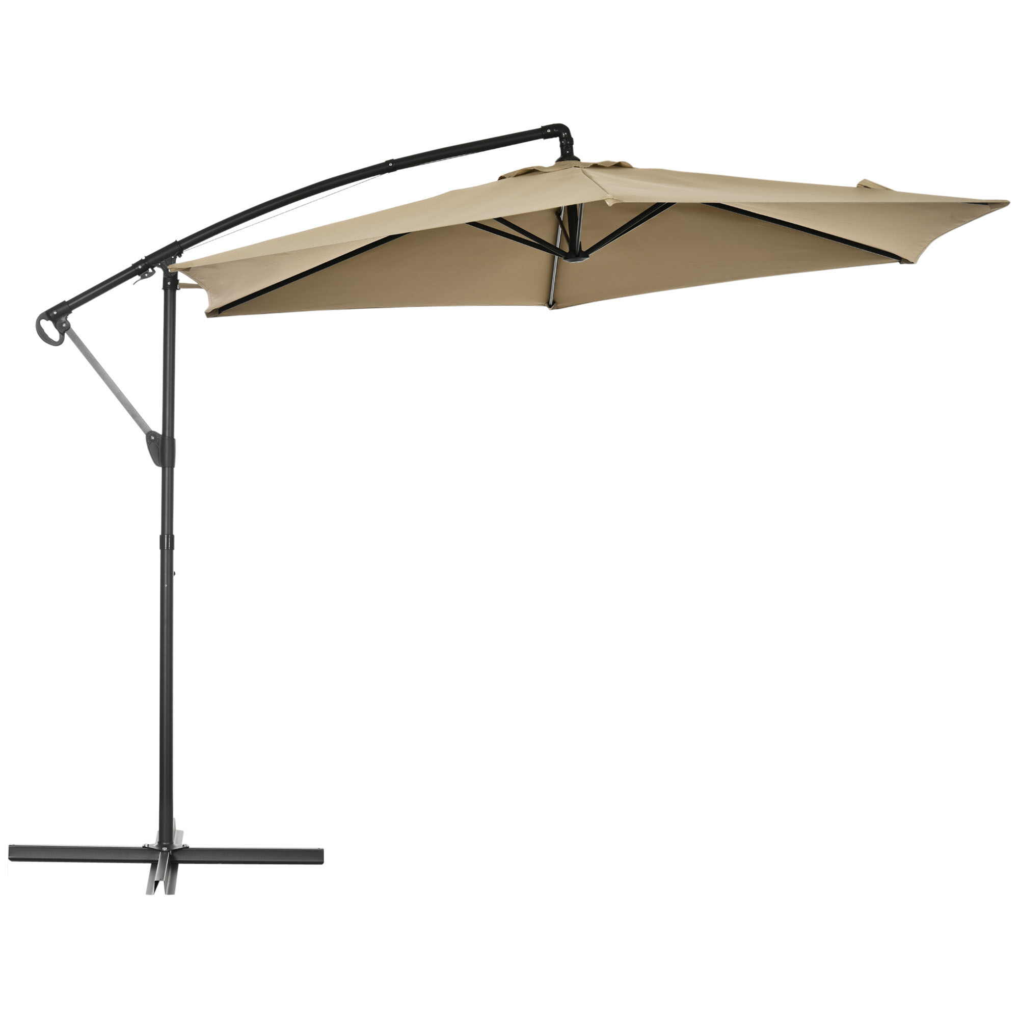 Outsunny Sombrilla Exc&eacute;ntrica Beige, , large Imagen numero 1