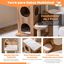 COSTWAY &Aacute;rbol Rascador para Gatos de Madera, 122 cm de Altura, Torre para Gatos con Condo de 2 Pisos, Postes de Sisal, 3 Plataformas Anchos con Cojines Desmontables, Mueble Auxiliar Moderno Gatitos, , large indicador imagen numero 3