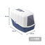 Nice Care Arenero Cerrado Komoda Azul para gatos, , large indicador imagen numero 4