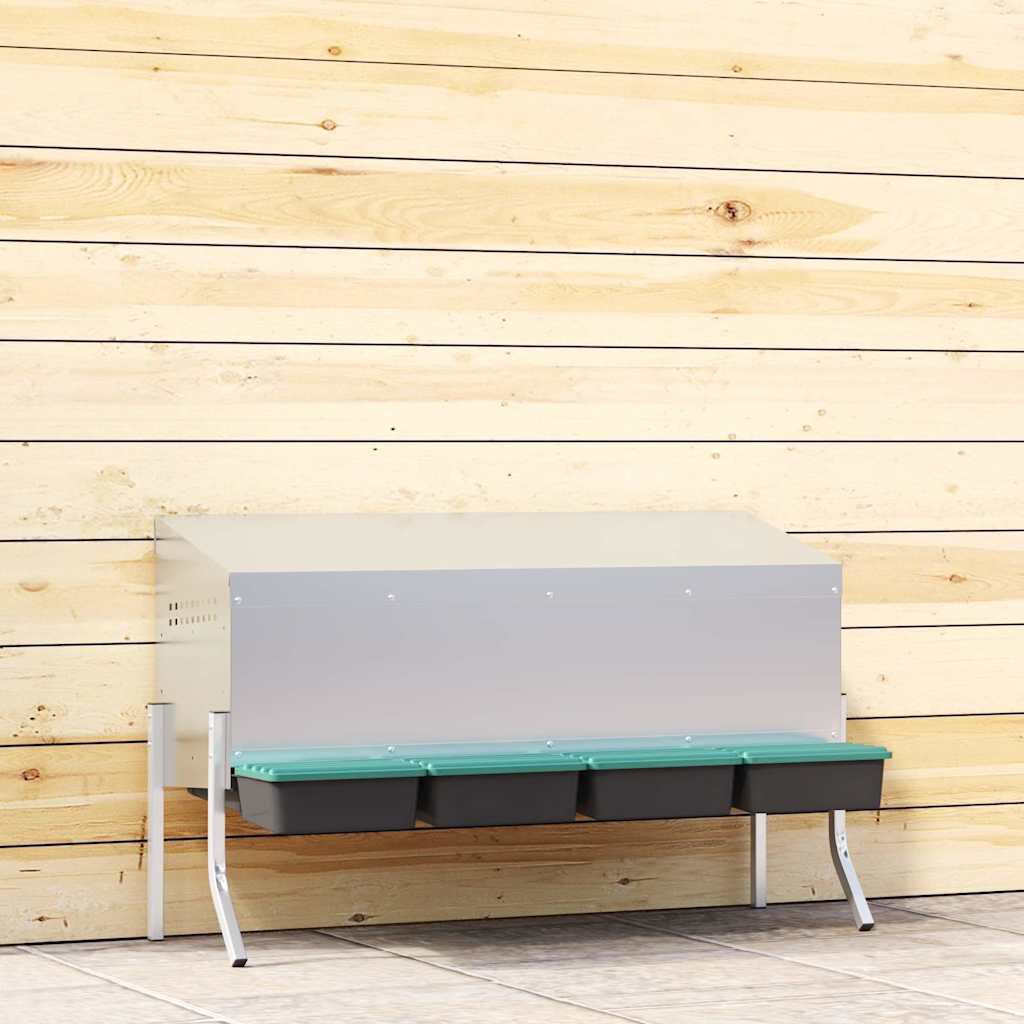 vidaXL Nido para gallinas de acero galvanizado thumbnail