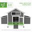 PawHut Gallinero de Exterior Gris y Blanco, , large indicador imagen numero 4
