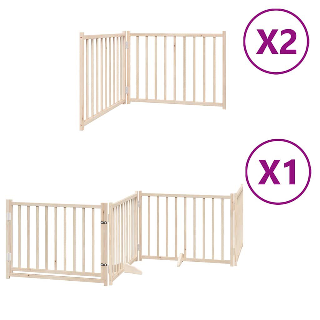 vidaXL Puerta para Perros Plegable Paneles Puerta de Seguridad Madera de &Aacute;lamo, , large Imagen numero 6