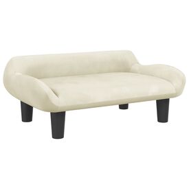 vidaXL Cama de Terciopelo crema para perros