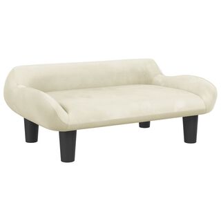 vidaXL Cama de Terciopelo crema para perros
