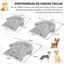 COSTWAY Funda de Peluche para Perros, Cama Antideslizante con Funda Extraíble Lavable/Cuello Acolchado Suave, Tapete de Felpa para Perros (120 x 115 x 18 cm, Blanco Grisáceo), , large indicador imagen numero 5
