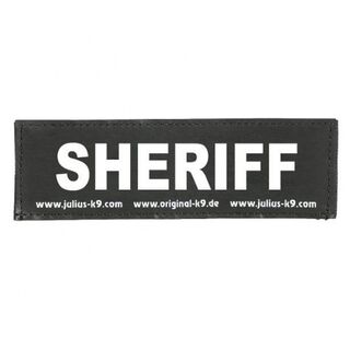 Julius K9 Sheriff etiqueta para arnés para perros