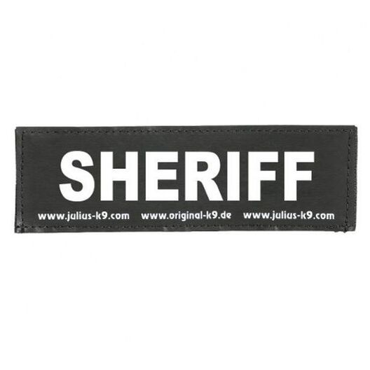 Julius K9 Sheriff etiqueta para arnés para perros image number null