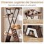 COSTWAY &Aacute;rbol Rascador para Gatos de 185 cm, Torre Gatos con 4 Plataformas, 4 Cojines de Peluche, Cueva, Alfombra Rascadora, Bandas El&aacute;sticas, Bolas Colgantes, Casa Gato, Castillo para Gato, Marr&oacute;n, , large indicador imagen numero 5