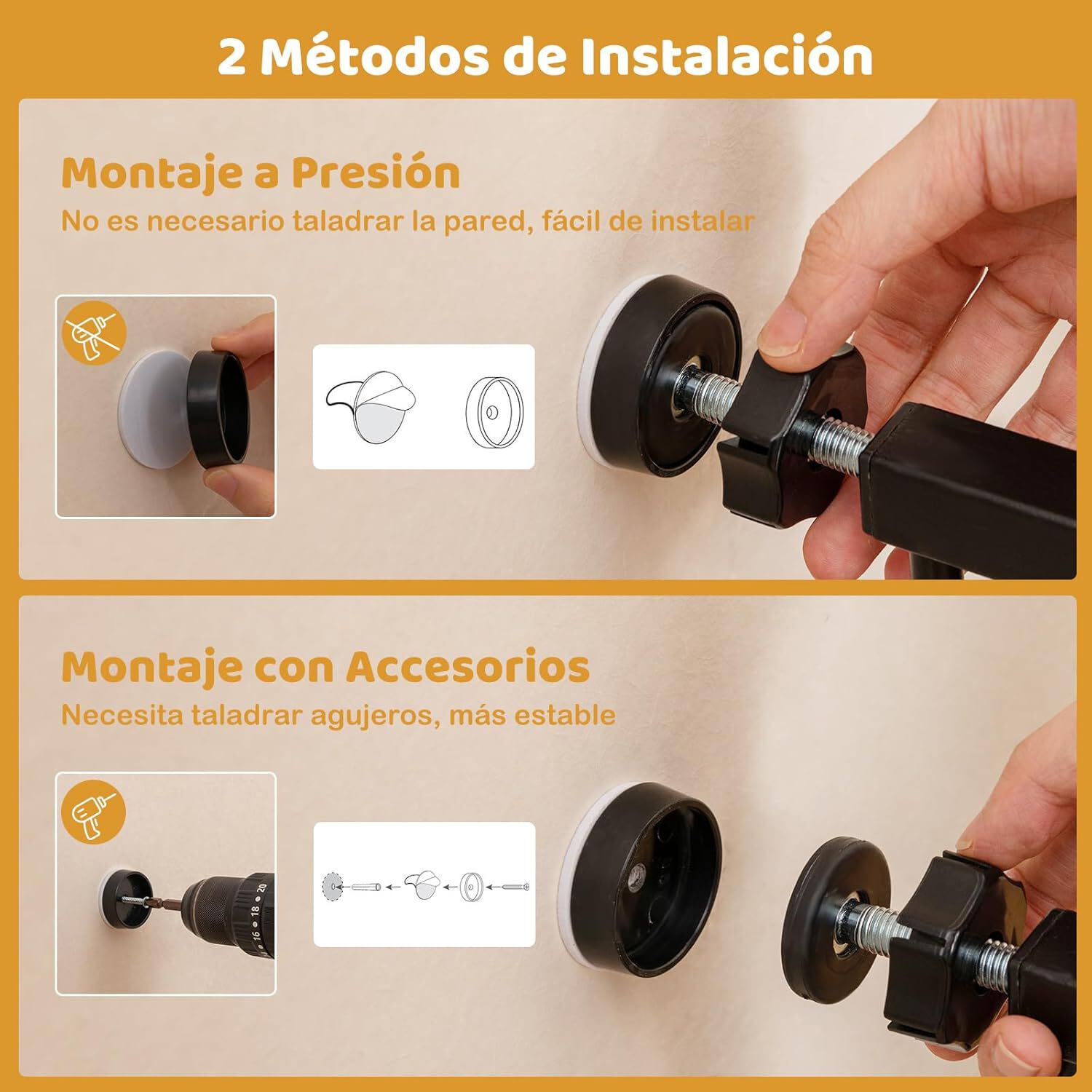 COSTWAY Barrera de Seguridad para Perros, 74-104 x 76 cm Barrera para Mascotas Extensible con Puerta Pequeño, Cierre Automático y Sistema de Doble Bloqueo, Puerta de Seguridad para Niños (Negro) thumbnail