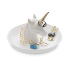 Bandeja para anillos y joyas con unicornio de cerámica, , large image number null