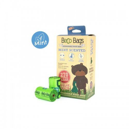 Pack de 270 bolsas higiénicas para perros Beco Pets Beco Bags menta