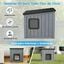 COSTWAY Casa para Gatos Exterior, Resistente a la Intemperie, 62,5x54x56,5 cm, Caseta Gato Exterior con 2 PVC Puertas de Rejilla y Techo Inclinado, Refugio para Mascotas, Cachorros, Conejos, Gris, , large indicador imagen numero 3