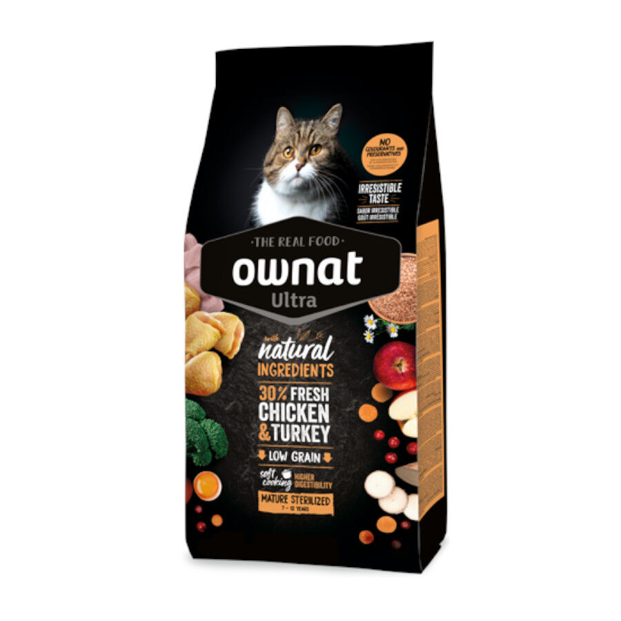 Ownat Ultra Mature Esterilizado Pienso Pollo y Pavo para gatos