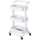 Carrito auxiliar de 3 niveles HomCom color Blanco, , large image number null