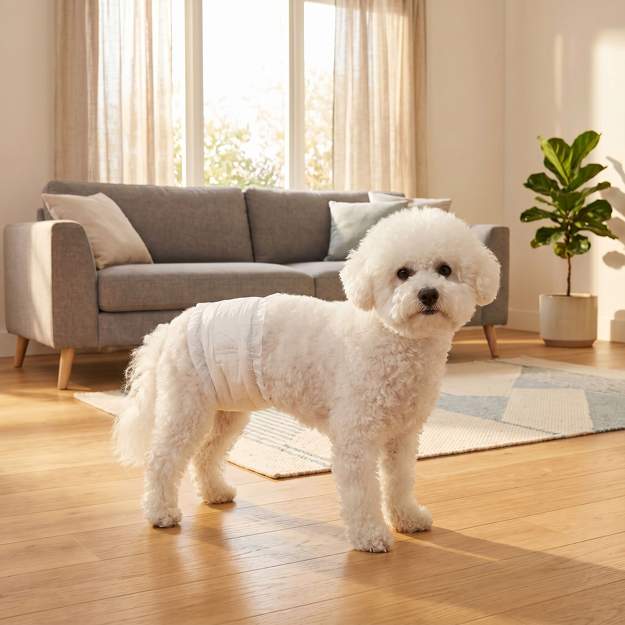 PawHut Pa&ntilde;ales para Perro Blanco, , large Imagen numero 2