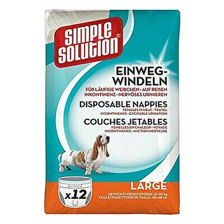 Simple Solution pañales para perros desechables image number null