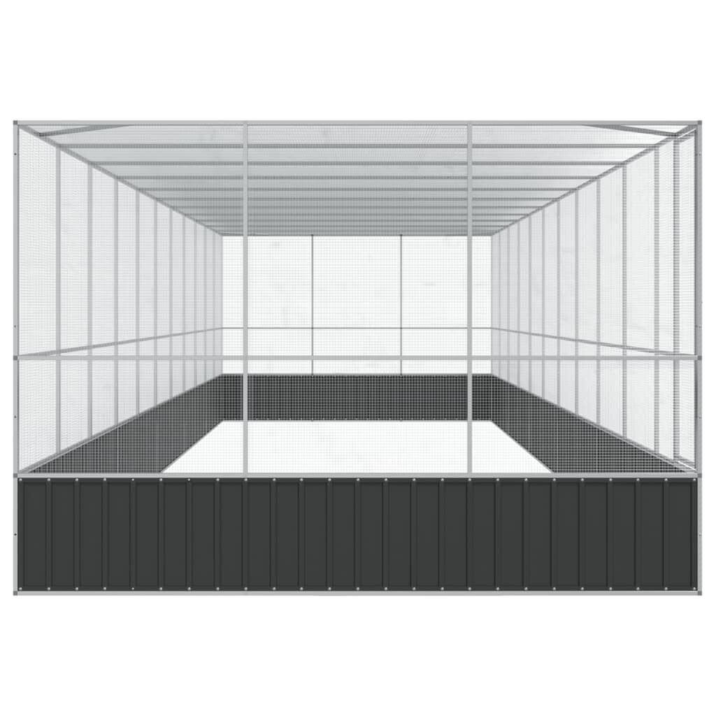 vidaXL Pajarera acero plateado para pájaros thumbnail