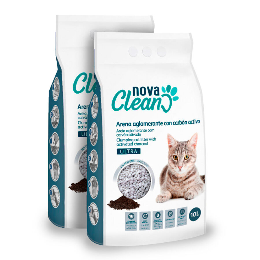 Nova Clean Ultra Lecho Aglomerante Carbón para gatos