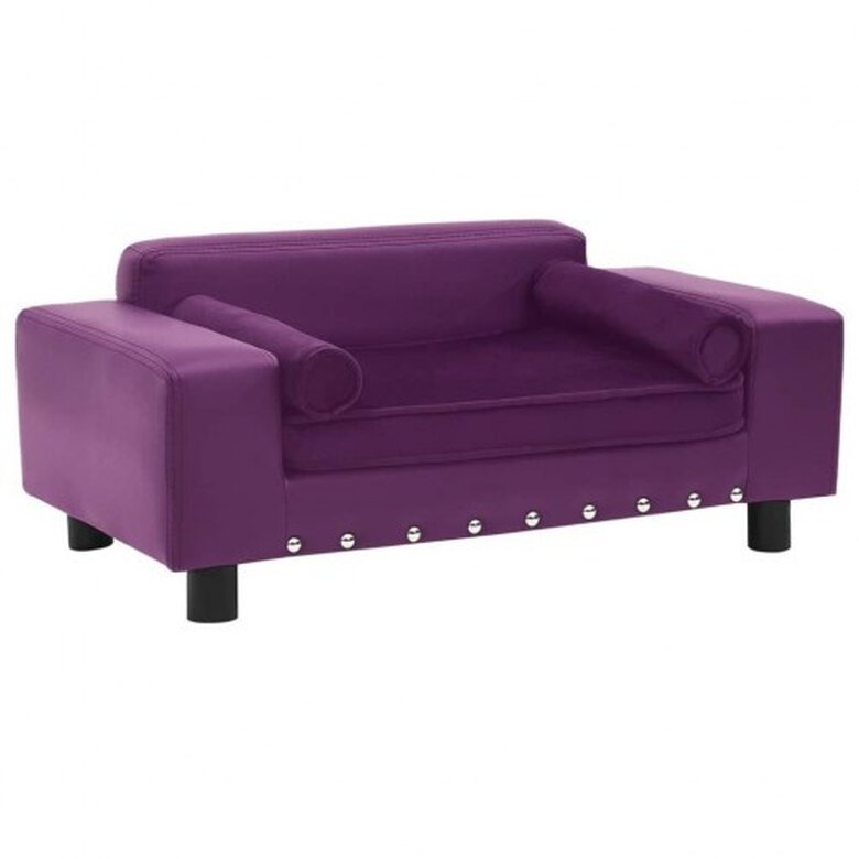 Vidaxl sofá con cojín lavable púrpura para perros, , large image number null