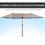 Outsunny Sombrilla Doble Parasol Grande, , large indicador imagen numero 4