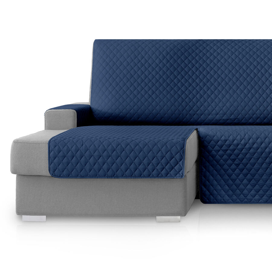 Vipalia Protector Cubresofa Rombos. Marino. Chaise Longue Izquierda 240 cm, , large Imagen numero 3