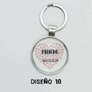 Chapa identificativa corazón de huellas rojas para perros color Blanca