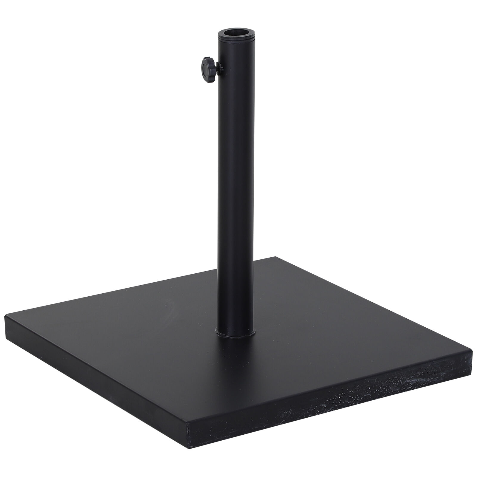 Outsunny Base para Sombrilla de Jard&iacute;n Peso Neto 18 kg Soporte Pie para Parasol Apto para Postes de &Oslash;35mm/&Oslash;38mm/&Oslash;48mm para Jard&iacute;n Patio Negro 45x45x39 cm, , large Imagen numero 1