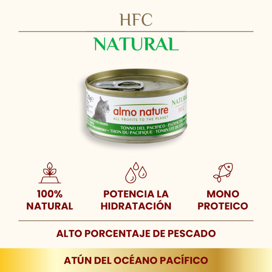 70 g Almo Nature HFC at&uacute;n del Pac&iacute;fico lata para gatos , , large Imagen numero 2