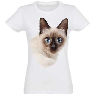 Camiseta Mujer Siamés color Blanco