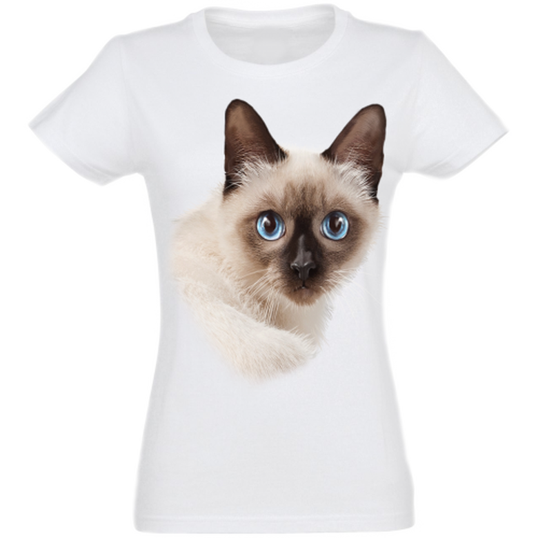 Camiseta Mujer Siamés color Blanco