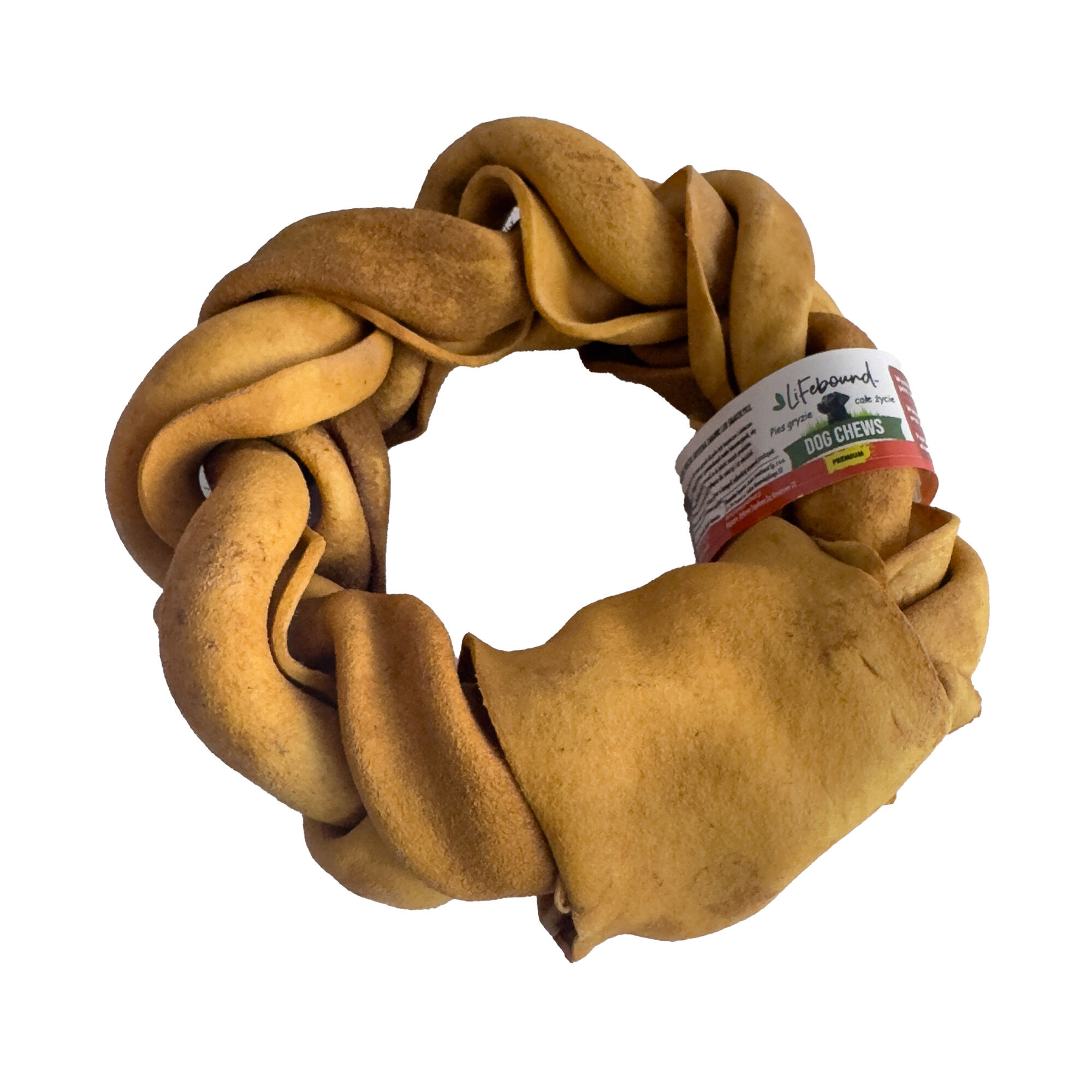 Lifebound Hueso masticable trenzado de cuero de ternera, lote de 6, 15 cm, , large Imagen numero 1