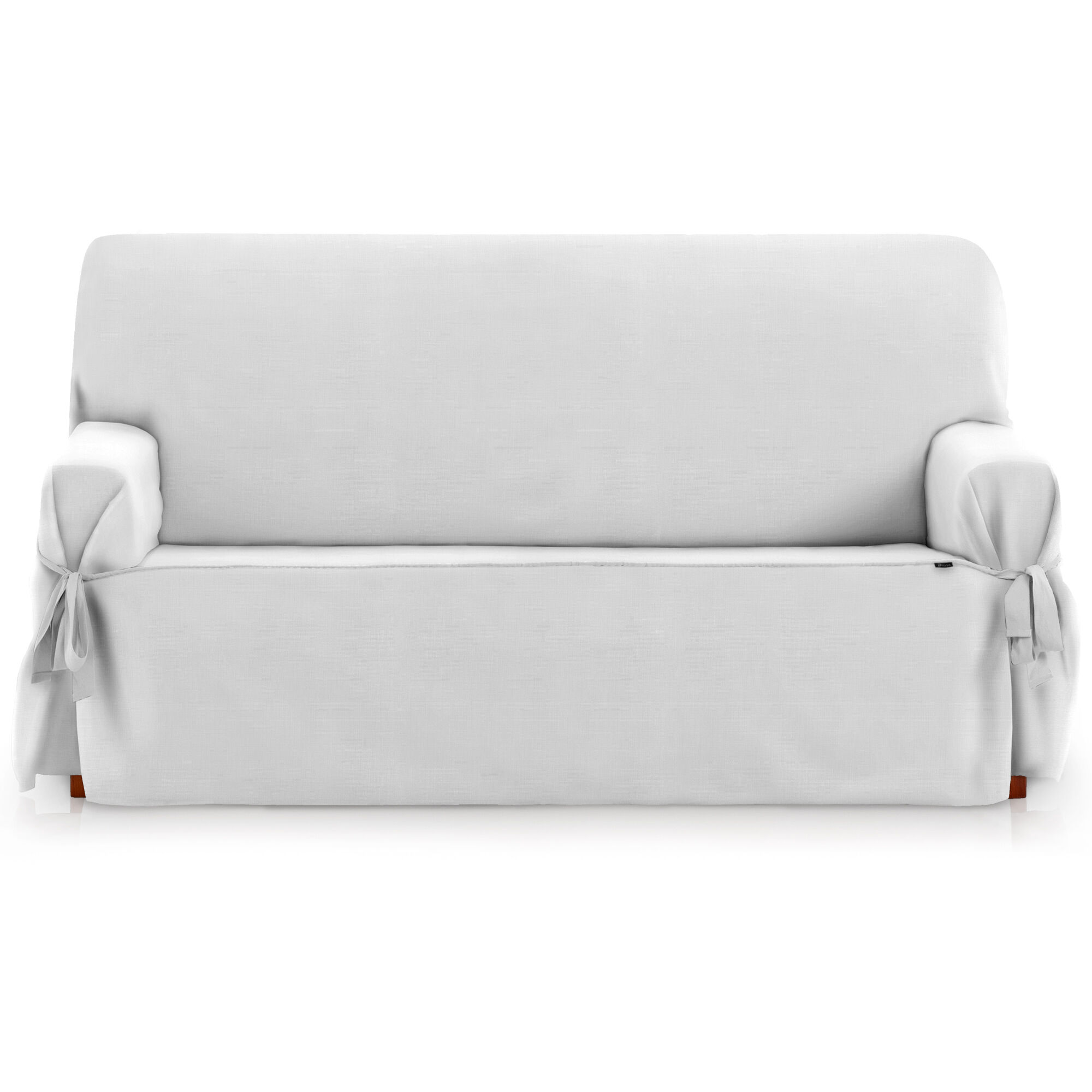 Protector Funda Sofa 2 Plazas con lazos. Color Gris. 2 plazas (120 - 180 cm), , large Imagen numero 1