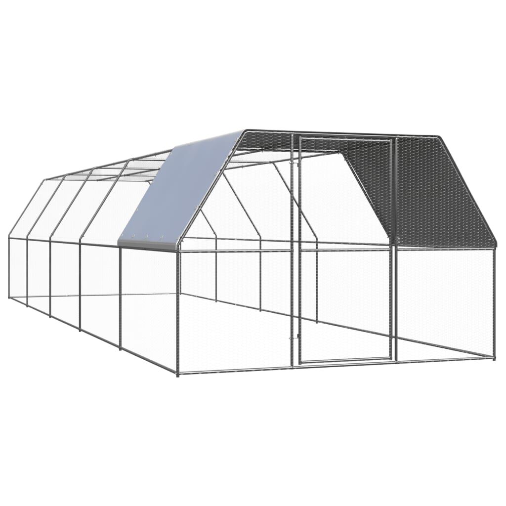 vidaXL Jaula gallinero de acero galvanizado 3x12x2 m, , large Imagen numero 30