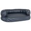 Vidaxl sofá acolchado rectangular azul oscuro para preros, , large indicador imagen numero 1